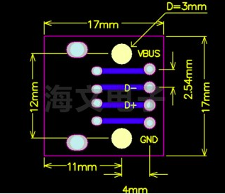 برد برک اوت USB 2.0 دارای سوکت مادگی