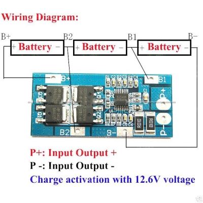 ماژول محافظ شارژ باتری لیتیومی 3 سل 10A مدل D01