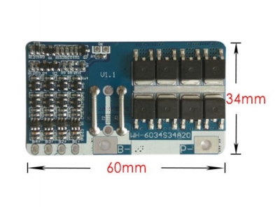 ماژول محافظ شارژ باتری لیتیومی 4 سل 20A